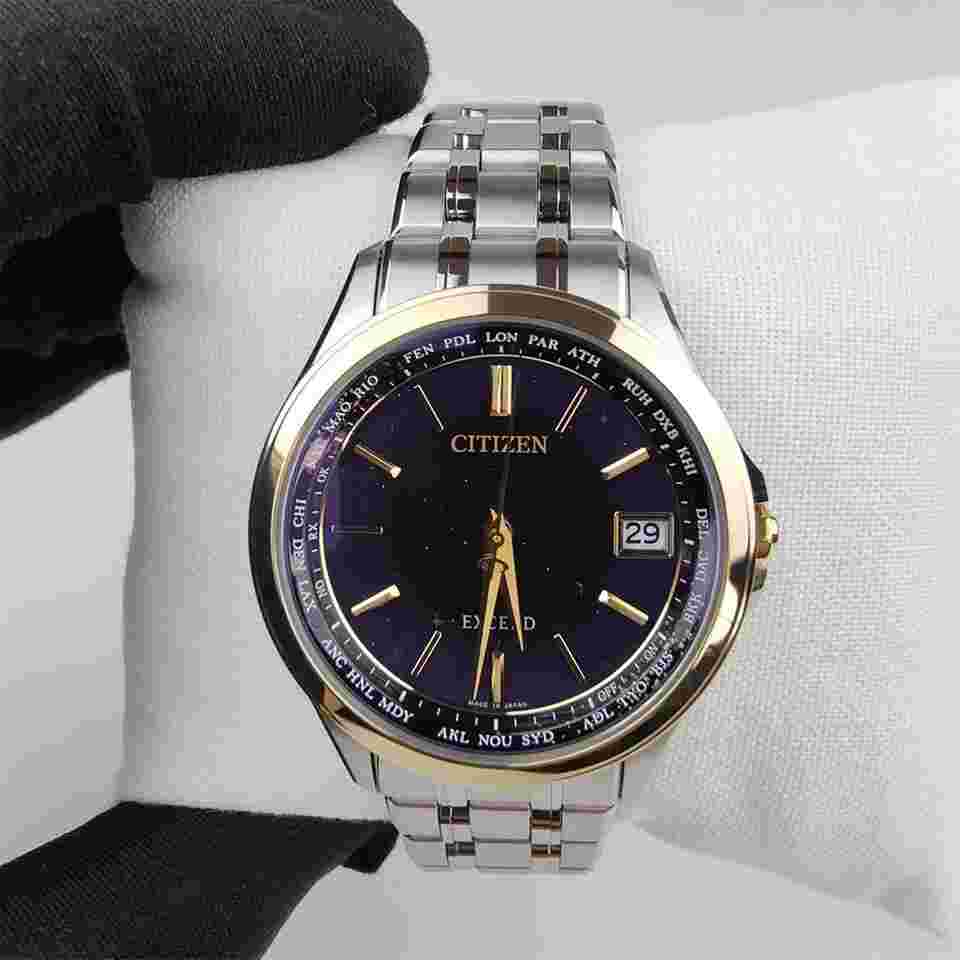 Citizen Exceed titanium solar radio Limited edition Couple watches men CB1087-61L
