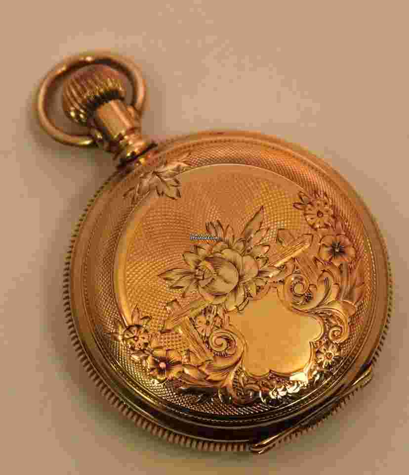 Elgin
14k Solid Yellow Gold 35mm Hunter Pocket-watch 34 Grams 1900s