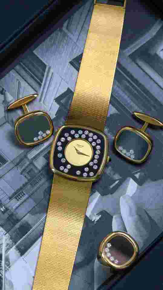 Chopard Happy Diamonds
18k watch cufflinks and ring