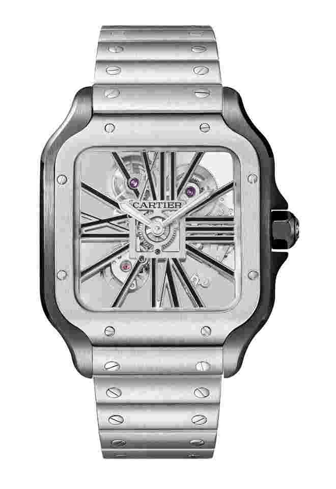 Cartier Santos
de Cartier Large Model Skeleton Stainless Steel Men’s Watch WHSA0027