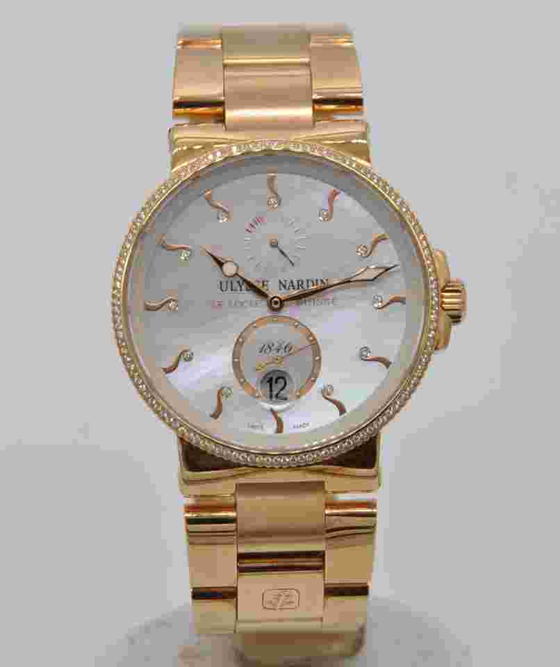 Ulysse Nardin Marine Chronometer 41mm
Maxi Marine Chronometer 18k Rose Gold MOP Diamonds 266-66 Bracelet