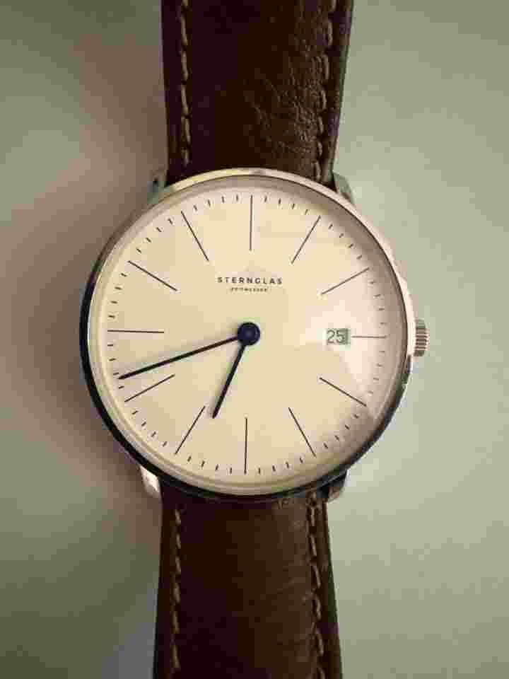 Junghans Relógio Sternglas estilo Bauhaus Relógio alemão Sternglas minimalista estilo Bauhaus