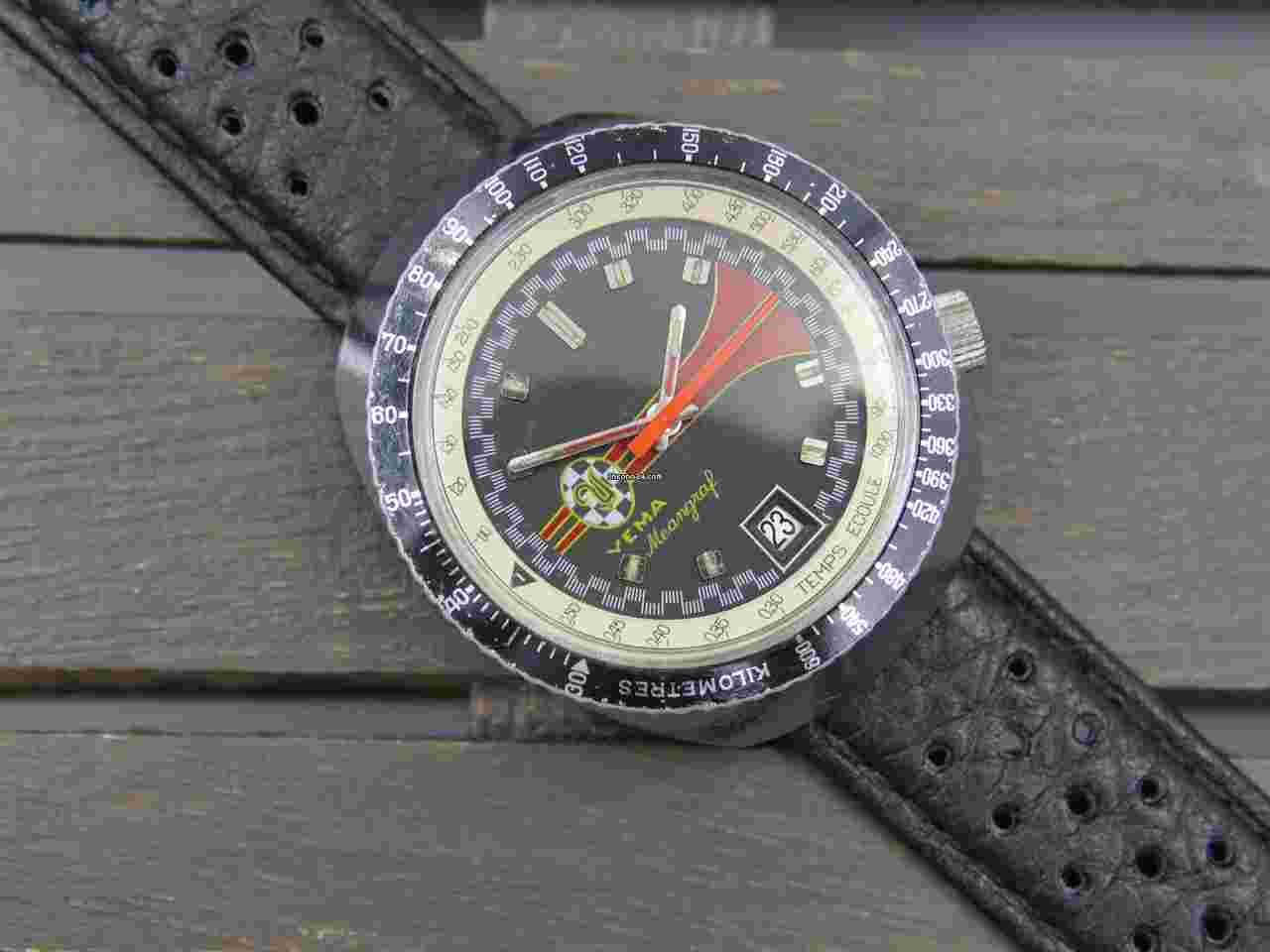 Yema
racing Meangraf hand wind FE 140-1 serviced vintage 70s