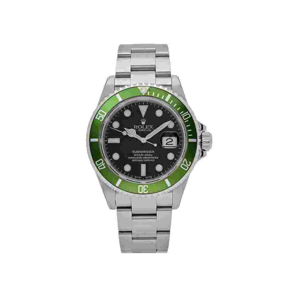 Rolex Submariner Date
16610LV 'Kermit' Bezel Flat 4 Stainless Steel Black Dial Oyster (2003)
