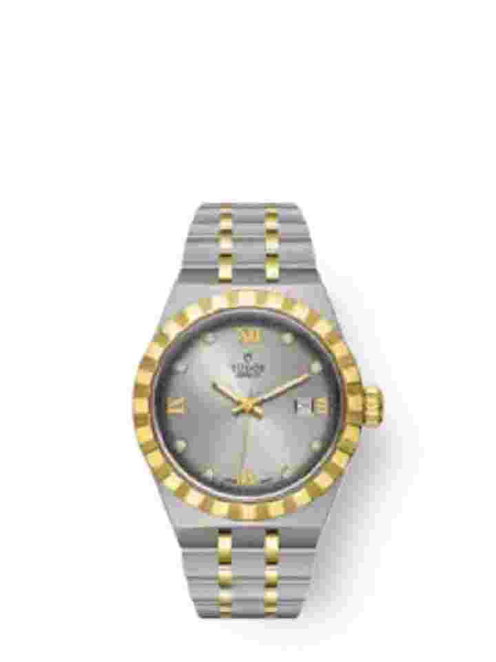 Tudor Royal
Unworn 2024 Royal Steel and 18k Yellow Gold Diamonds Ref# M28303-0002 box and papers