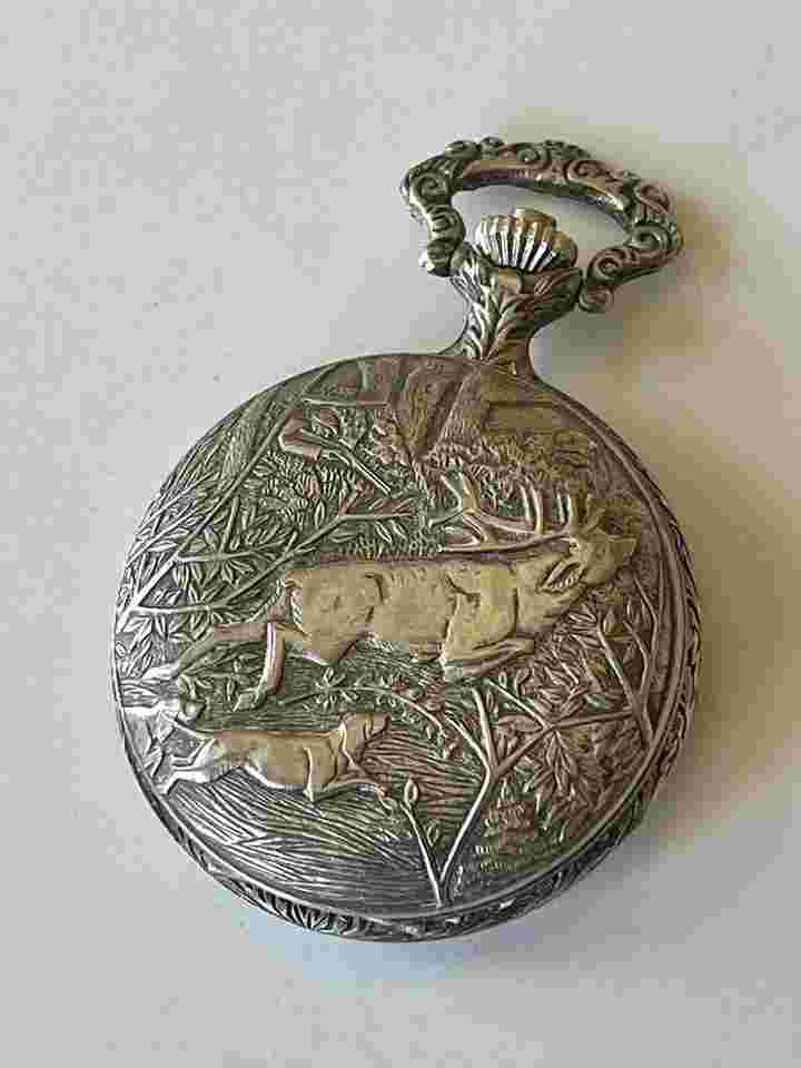 PIERRE JACQUARD Electra 17 Jewels Hunter Case Pocket Watch Vintage Swiss Made