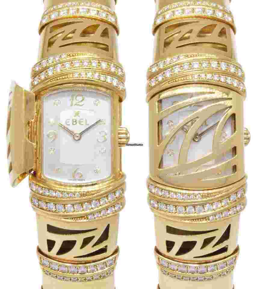 Ebel
Shanta 18k Yellow Gold MOP Diamond Ladies Quartz Watch 8057829-12