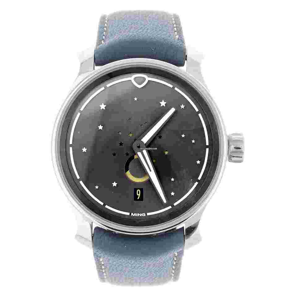 Ming
                           
                                 Series 2 37.05 Moonphase Stainless Steel Gray Dial 38mm 37.05 Full Set