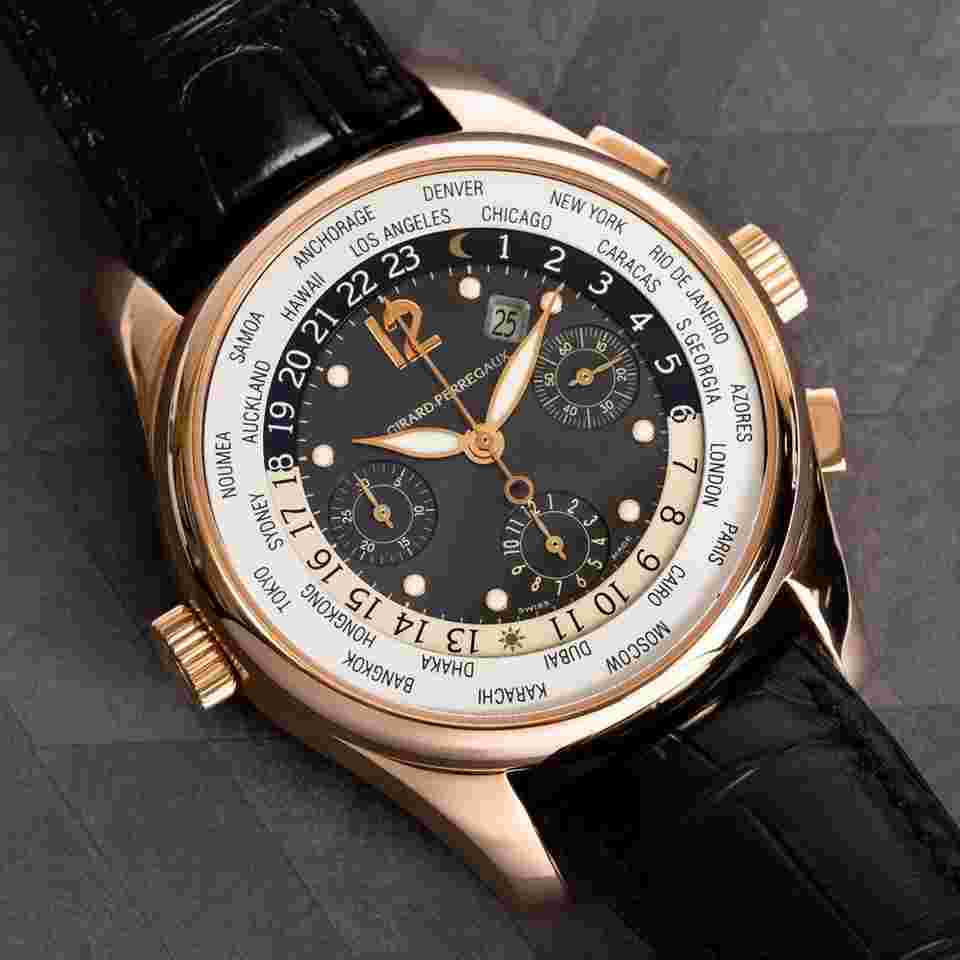 Girard Perregaux WW.TC
World Timer WW.TC Financial Chronograph: 49815-52-251-BACA : 18k pink gold