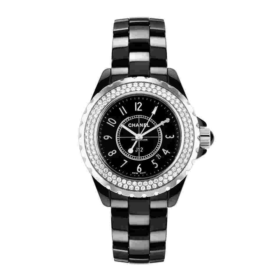 Chanel J12
H0949 Black Ceramic Diamond Bezel Black Dial 33 mm