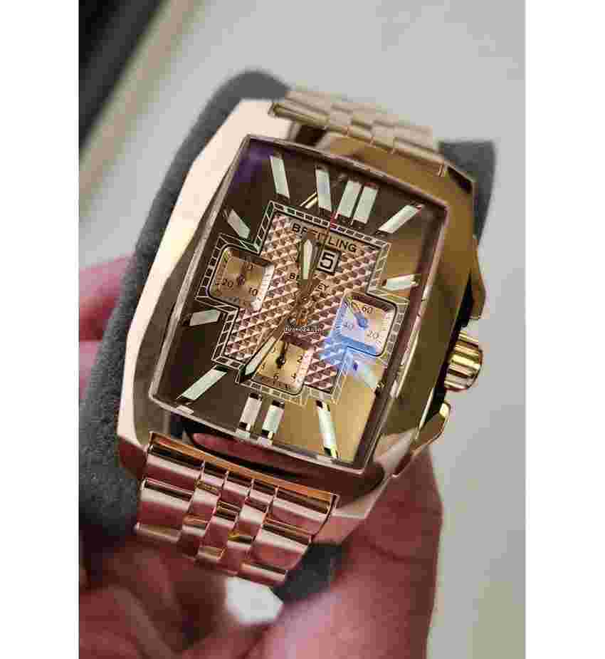 Breitling Bentley Flying B
RETAIL PRICE $59,000 Bentley Flying B Bronze-Amber Dial Solid Rose Gold Bracelet NEW