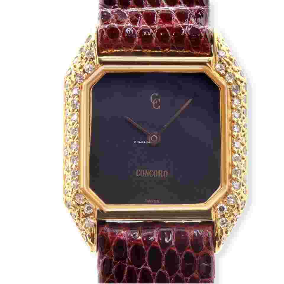 Concord
Vintage Ladies 18K Yellow Gold Factory Diamonds 18mm