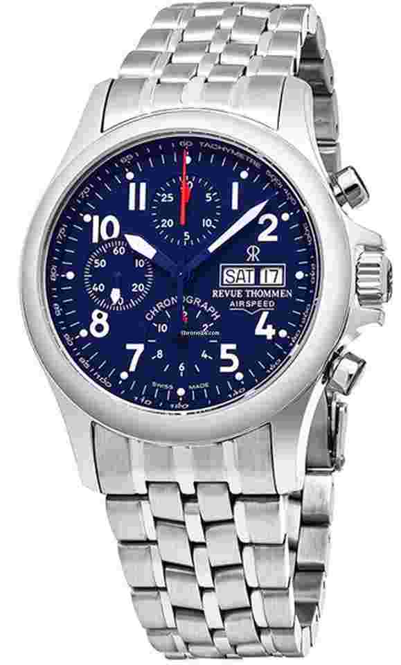 Revue Thommen Airspeed Chronograph Automatic Blue Dial Men's Watch 17081.6139