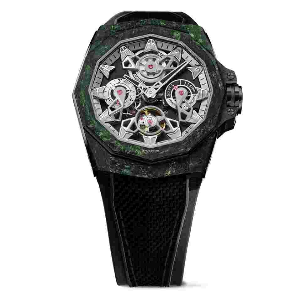 Corum
Admiral 45 Openworked Luminescent Carbon Green Superluminova Limited Edition MSRP $40,000