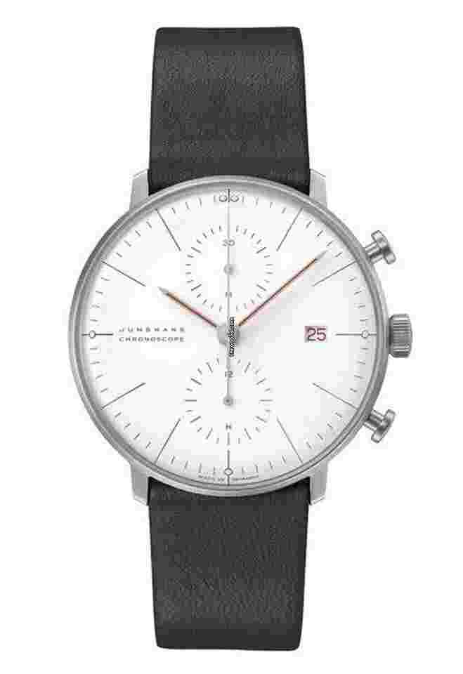 Junghans max bill Chronoscope
Bauhaus White Dial Leather Strap Watch 27/4303.02