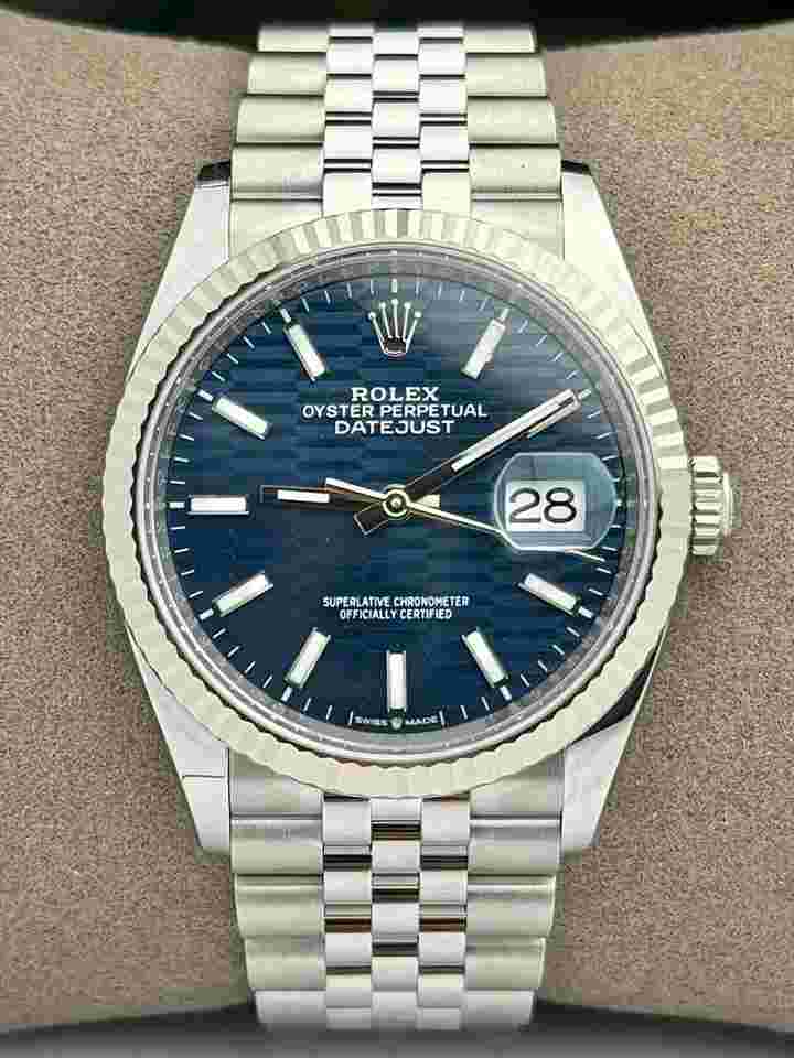 Rolex Datejust 36
Blue Motif Fluted Jubilee