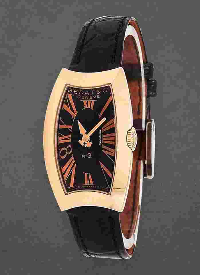 Bedat & Co Nº3
No. 3 in Rose Gold on Black Leather Strap with Black Dial