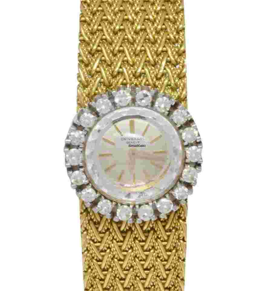 Universal Genève
Vintage 18k Yellow Gold Diamond Ladies 20mm Manual Dress Watch