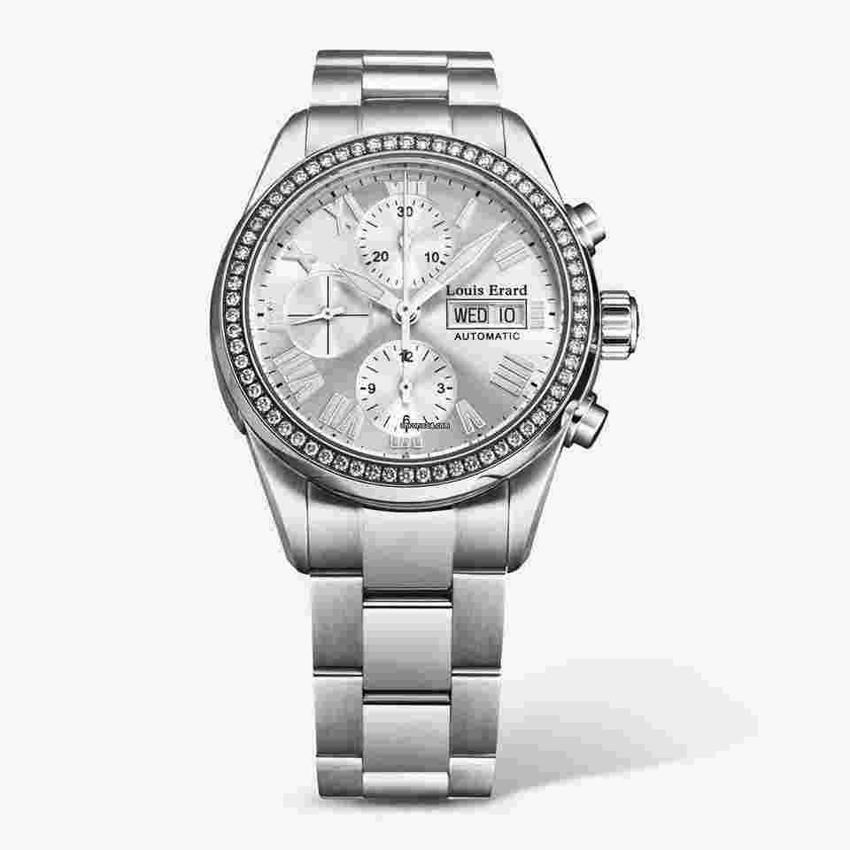 Louis Erard Héritage
Diamond Chronograph Silver Dial Stainless Steel Men's Automatic Watch