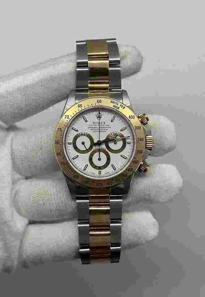 Rolex Daytona
Zenith 18k Yellow Two Tone White Dial Watch 40mm 16523