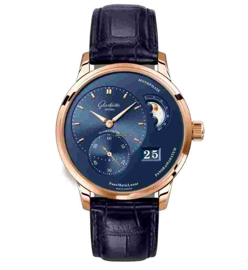 Glashütte Original PanoMaticLunar
Blue Dial Rose Gold 40mm NEW UNWORN 1-90-02-11-35-61