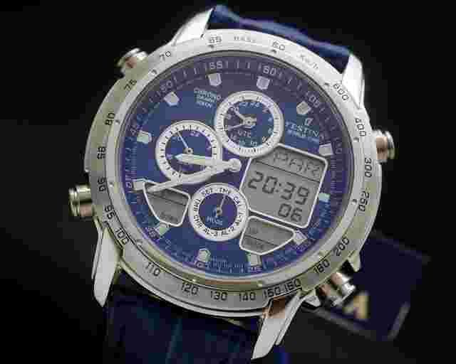 Festina World Time Navihawk pilot ana-digi chronograph New Old Stock vintage NOS SERVICED WARRANTY