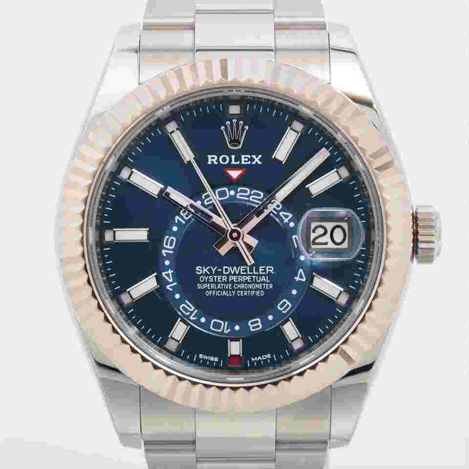 Rolex Sky-Dweller
Model 326934 Blue Sky-Dweller on Oyster Band with Box and Warranty Card