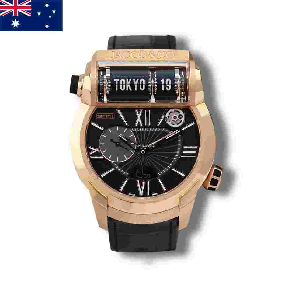 Jacob & Co.
2024 JACOB & CO. EPIC SF24 SPLIT FLAP WORLD TIME ROSE GOLD 45 MM ES101.40.NS.LR.A