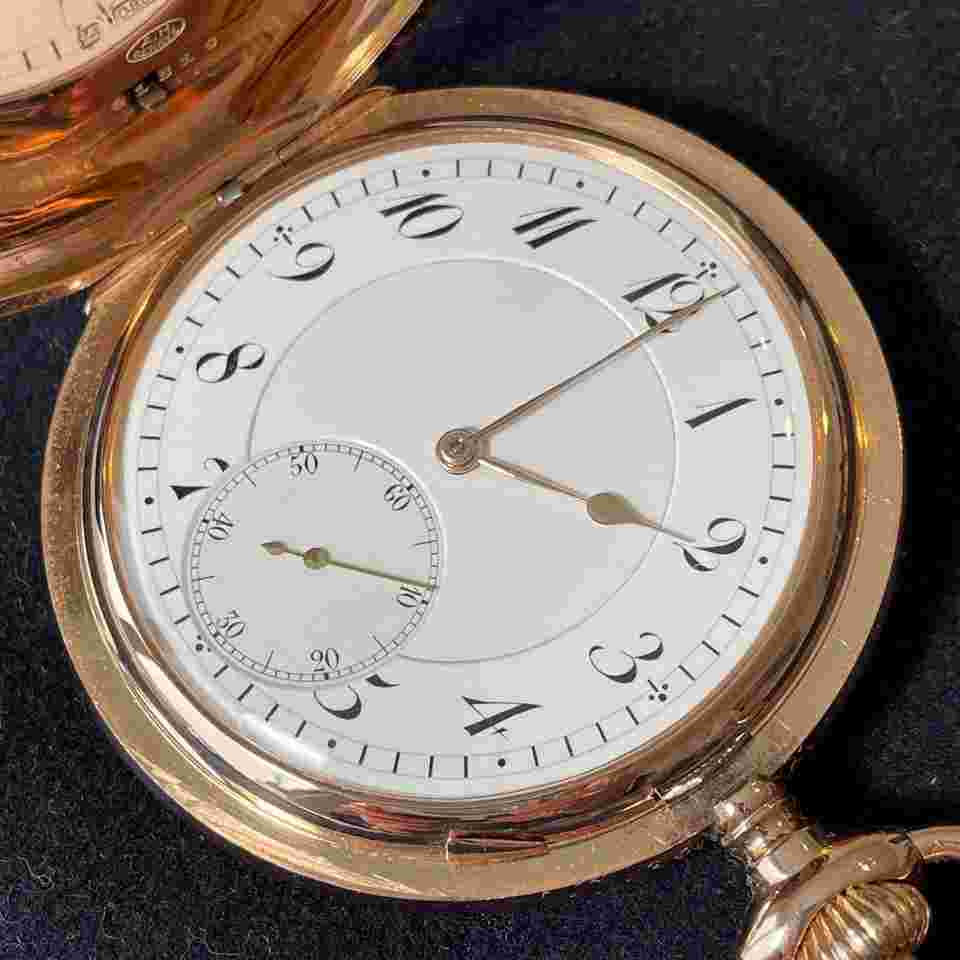 Alex Hüning Genfer Savonette 1895 Moustache Anker Chronometer Historische TU ALEX HÜNING 2017 professionell revidiert