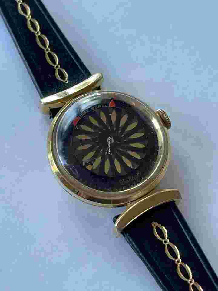 Ernest Borel
Cocktail Kaleidoscope Gold Filled Ladies Display Back Original Strap Vintage Swiss Made