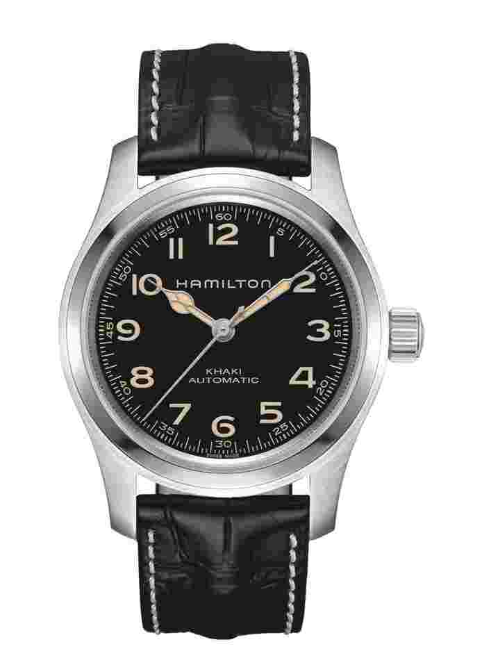Hamilton Khaki Field Murph
H70605731 KHAKI FIELD MURPH 42 mm Black Dial Leather Auto Mens Watch