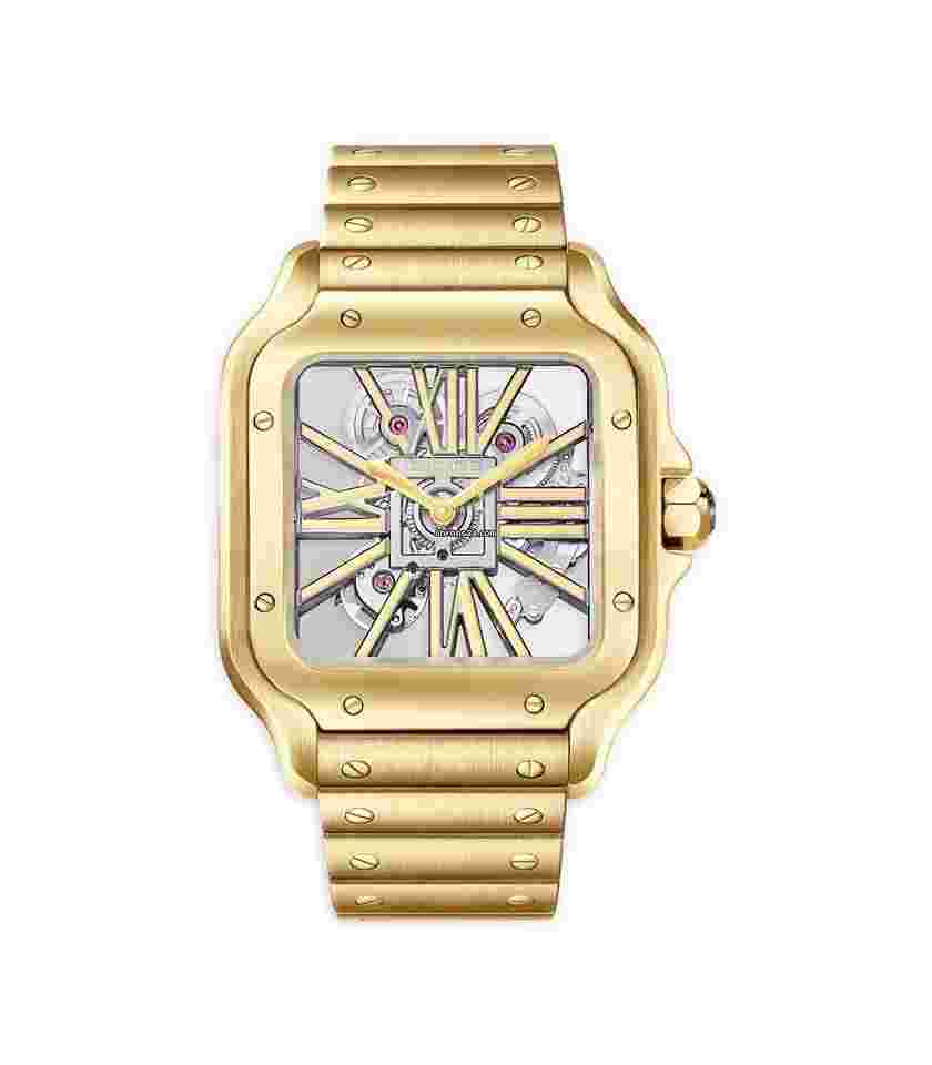Cartier Santos
40mm Skeleton Dial 18k YG Bracelet