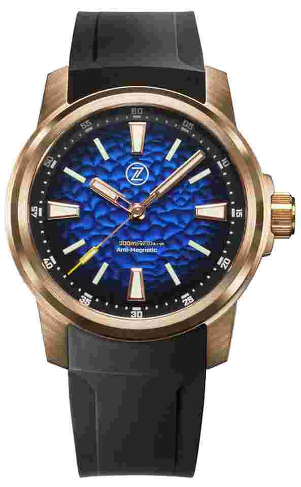 Zelos
Aurora Field 38mm Bronze Hammered Blue