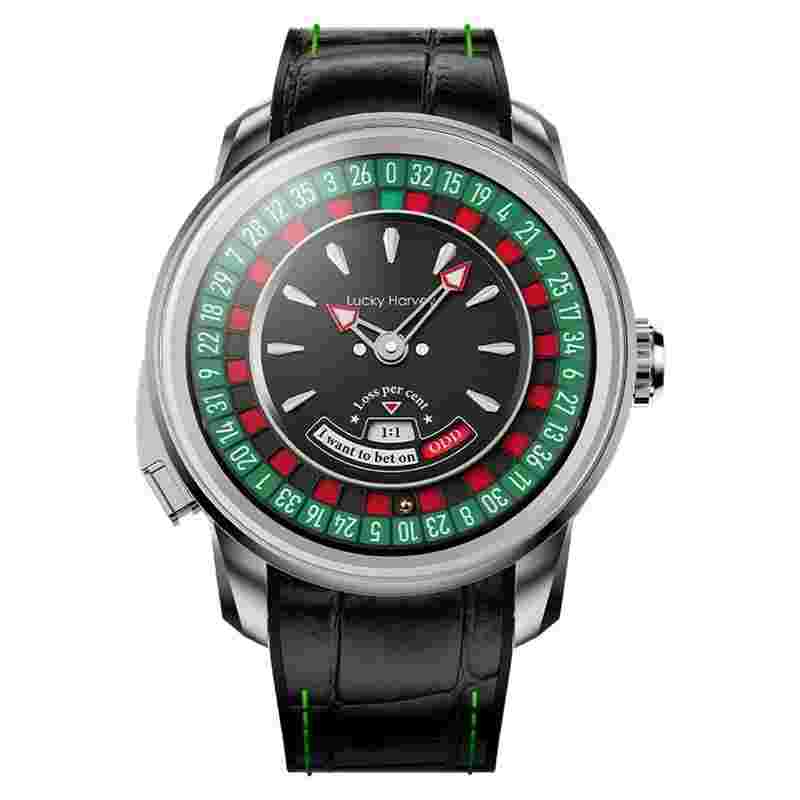 Lucky Harvey Funny European Roulette Game Dial Mechanical Watch for Men Automatic Sapphire
