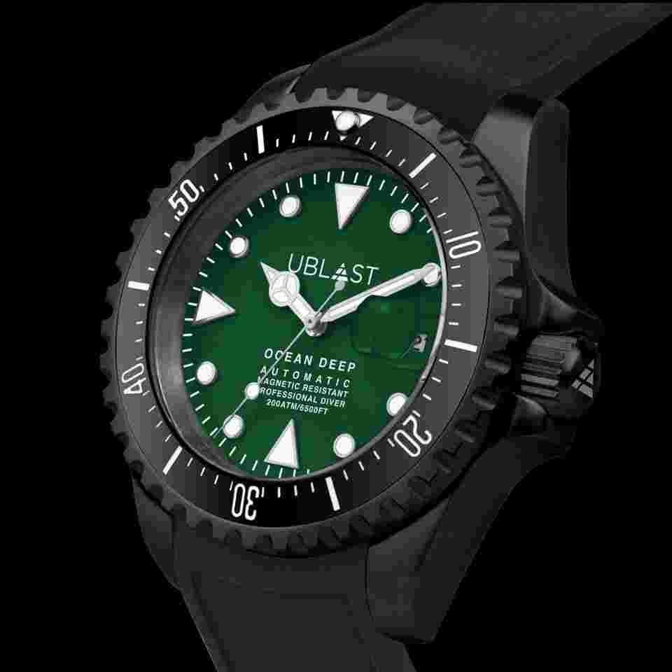 Ublast Ocean Deep 200 ATM UBOD45BCGN Full Set new and unworn