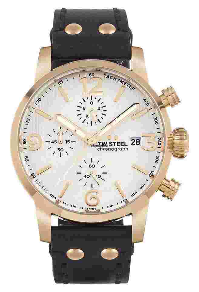 TW Steel
Maverick Chronograph Rose Gold PVD Leather Date Quartz Mens Watch MS73