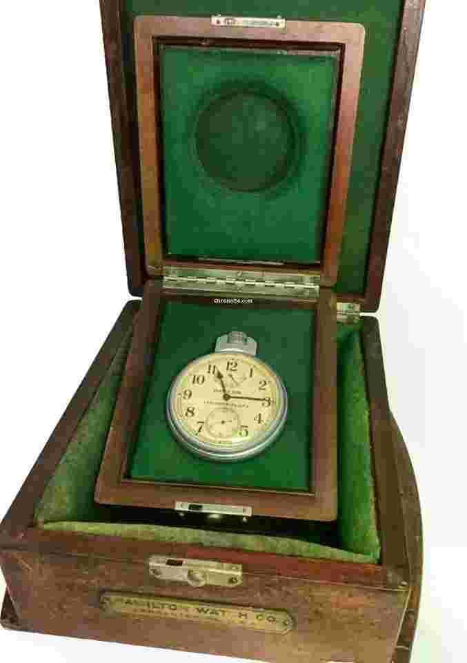 Hamilton
Vintage Model 22 US Navy WWII Bureau of Ships Chronometer Double Box