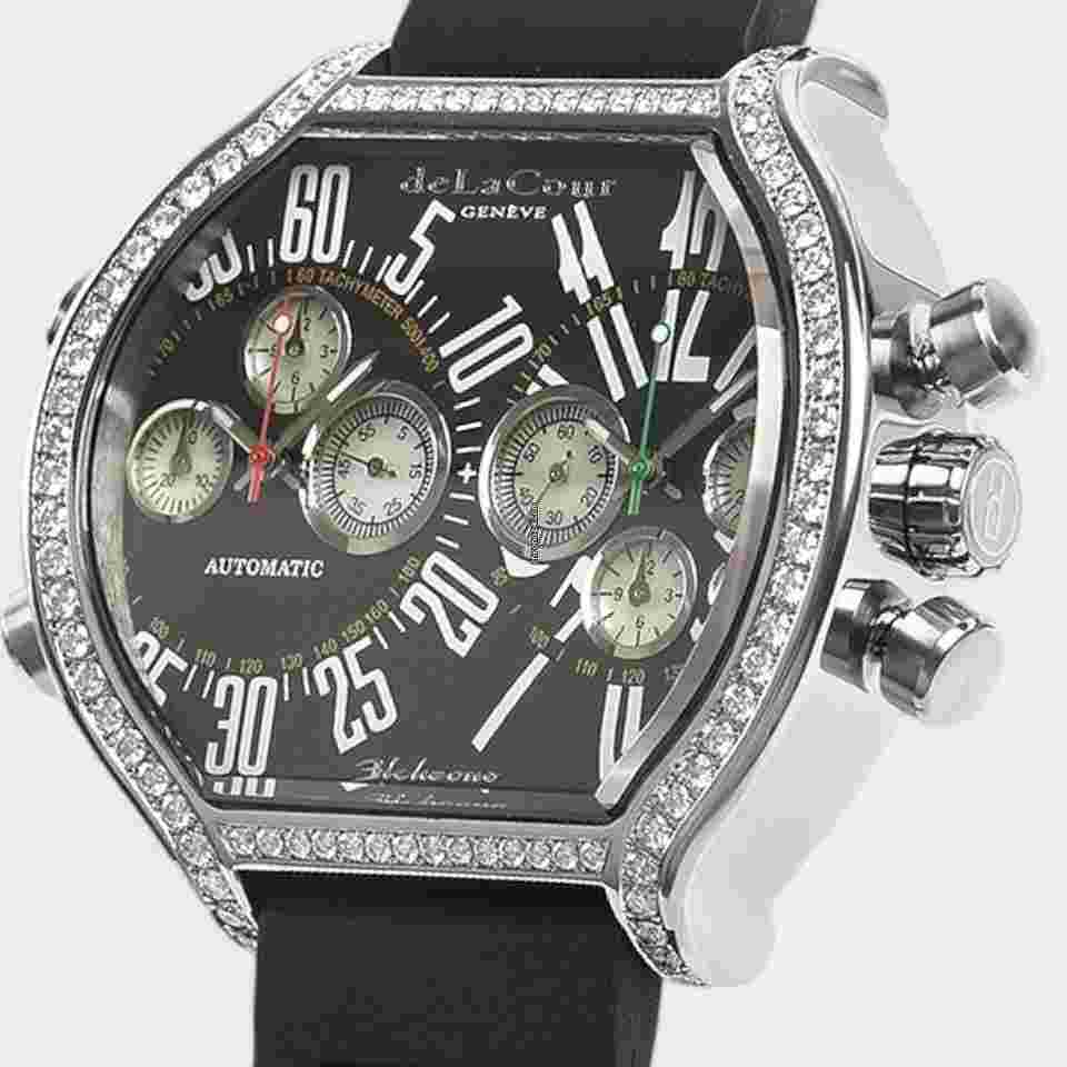 DeLaCour
                           
                                 NEW Bichrono S II Limited Diamond Steel GMT Chronograph Date/Box&Papers WAST2130-0979