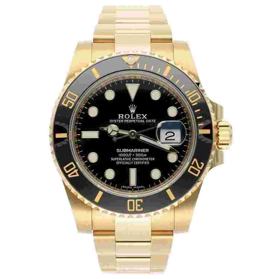Rolex Submariner Date
Ceramic Bezel Yellow Gold Black 116618LN Men’s Watch