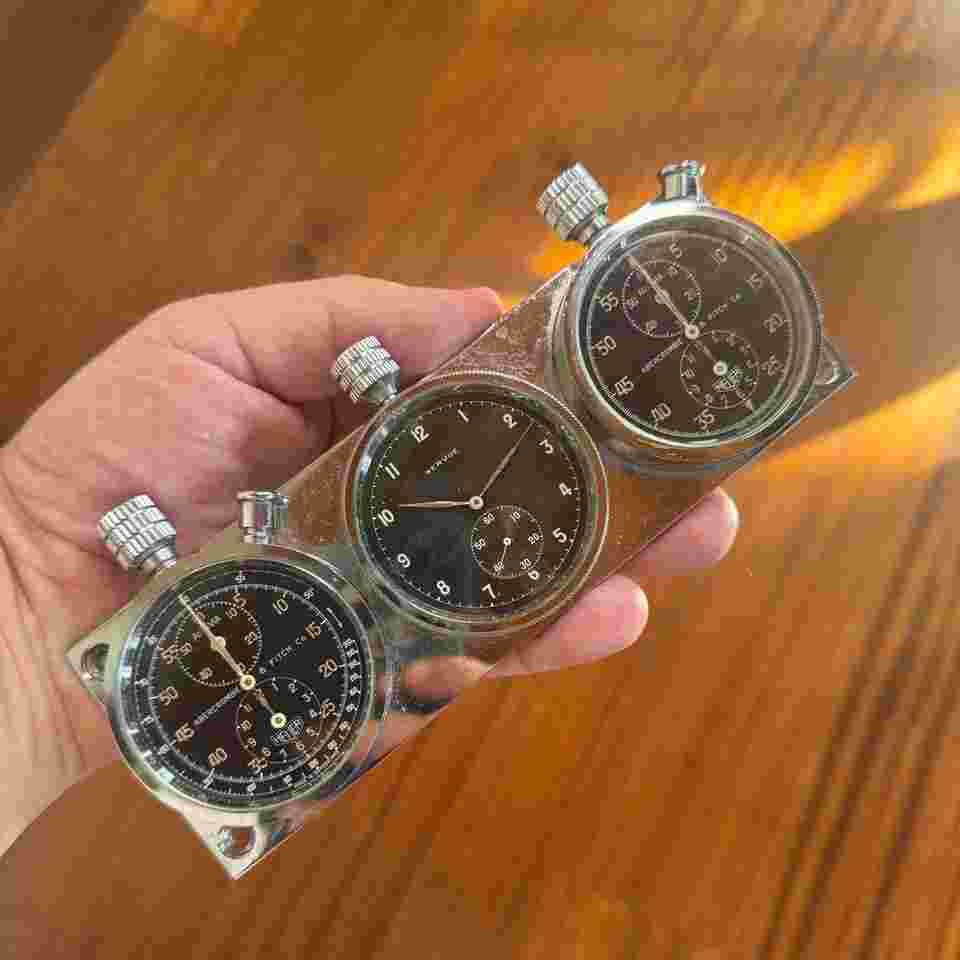 Abercrombie & Fitch For Heuer Autavia Triple Set Dash Timer