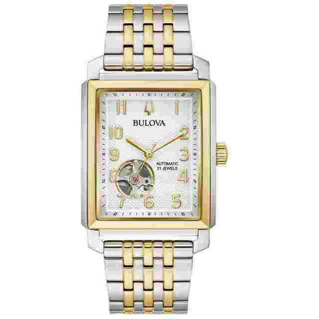Bulova Sutton Open Heart 98A308 33mm 30m WR automatic men's watch stainless steel bracelet Bulova Sutton Open Heart 98A308 33mm 30m WR