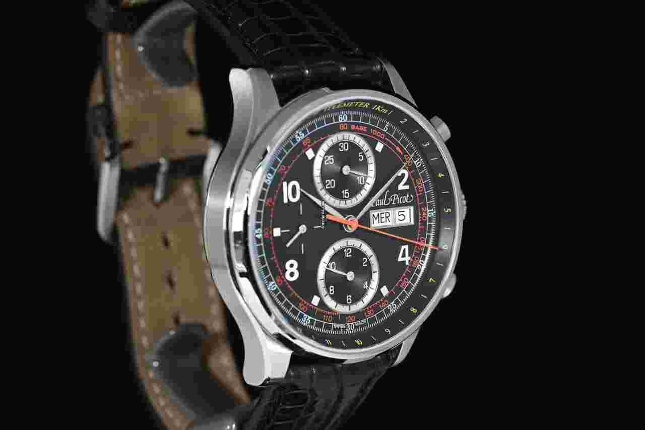 Paul Picot Gentleman
Manual winding Chronograph Day-Date Ref. 2004 Scatola e Garanzia Ref. 2004 SG