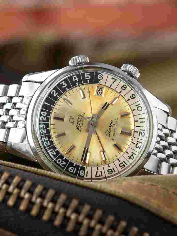 Enicar Sherpa
Tropical 1964 Enicar Sherpa Super Jet GMT (Ref. 146/003) Silver Dial