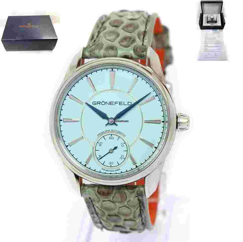 Grönefeld
1941 Principia 39.5MM Tiffany Blue Dial Steel Box Papers