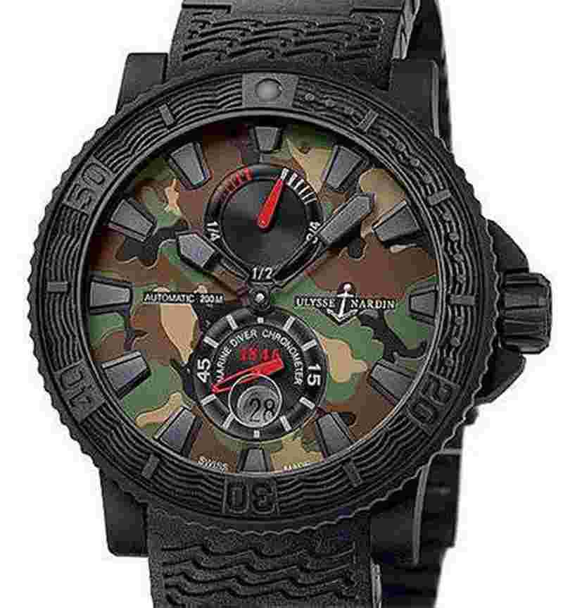 Ulysse Nardin Diver Black Sea
Maxi Marine Diver Military Camouflage PVD Stainless steel Man's Watch