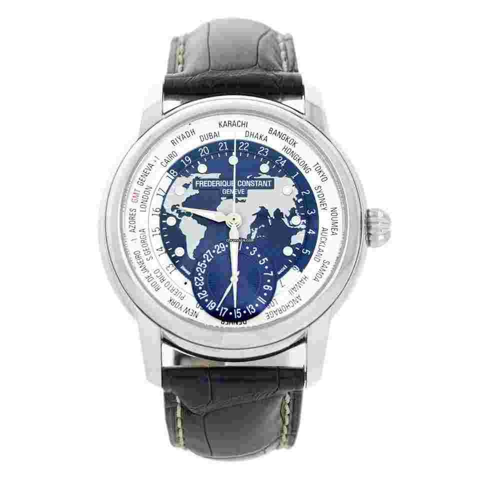 Frédérique Constant Worldtimer Blue Men's Watch - FC-718NWM4H6