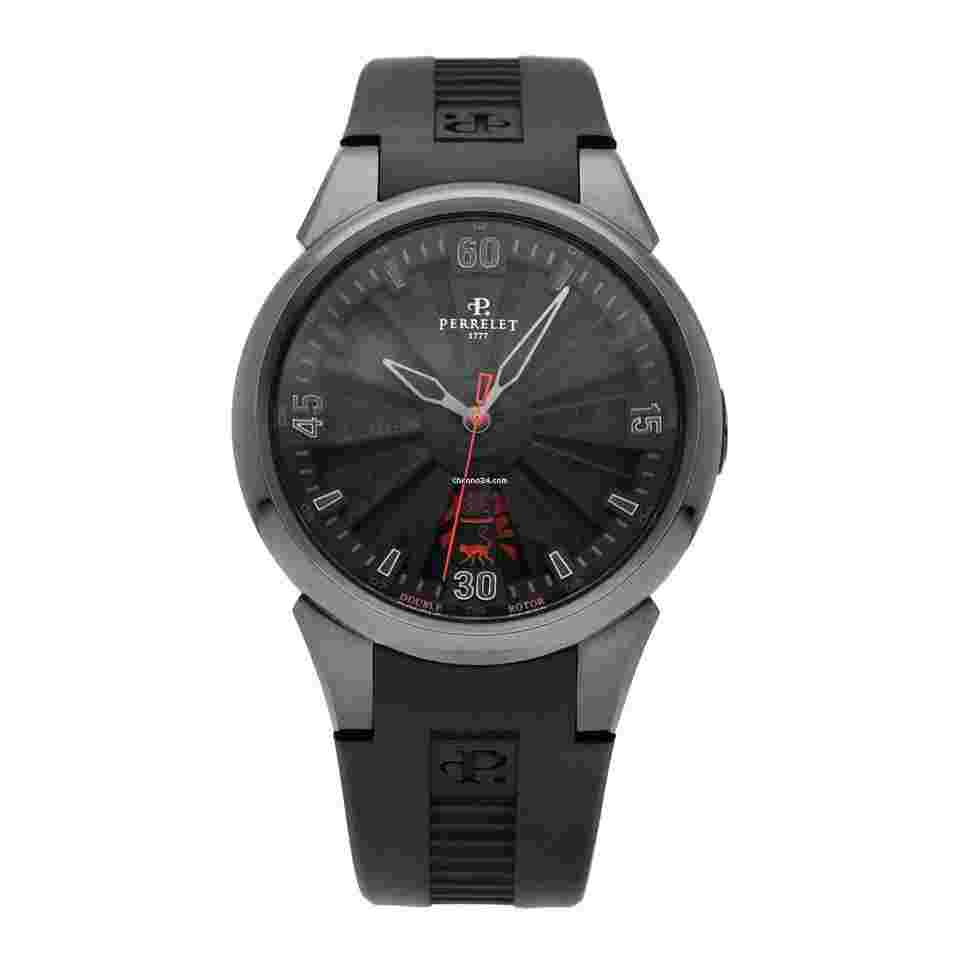 Perrelet A1097/1 Turbine Monkey Men's Automatic Watch - Black