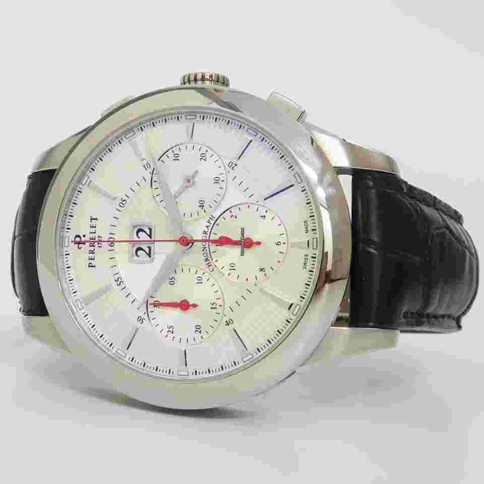 Perrelet
Big Date Chronograph Silver Dial Stainless Steel Automatic A1008