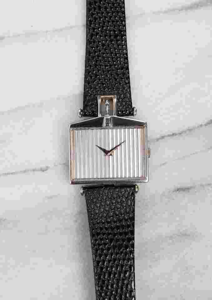 Corum
Vintage 1990s Reference 55595 18K White Gold Rolls Royce Radiator Grill Manual Wind w Box