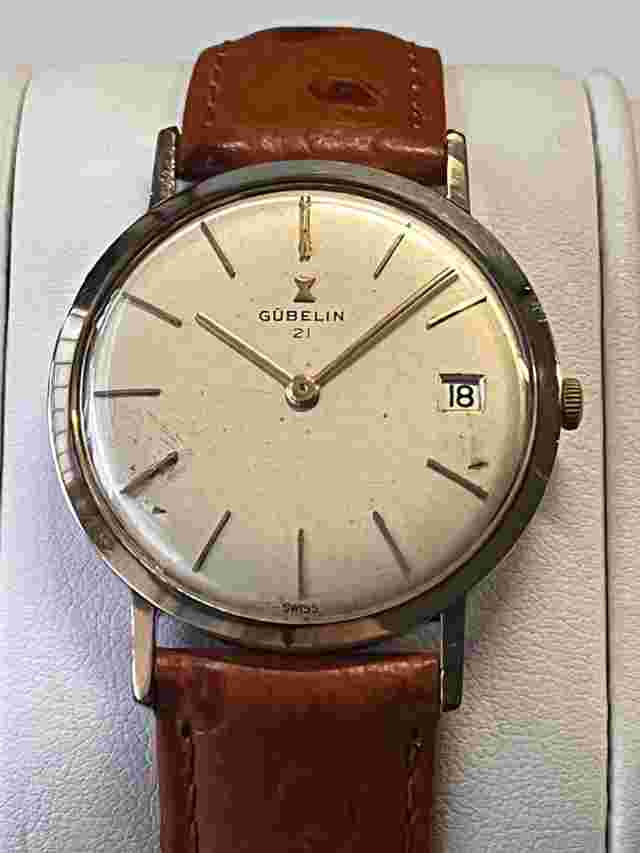 Gübelin vintage dresswatch Slend-O-Matic 21 jewels